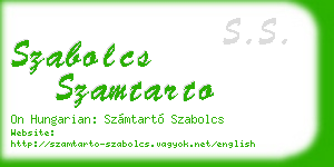 szabolcs szamtarto business card